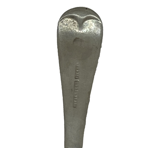 Early 20th Century Two Nickel Silver 7 1/8" Tablespoons Estate Rustic Primitive - Picture 6 of 12